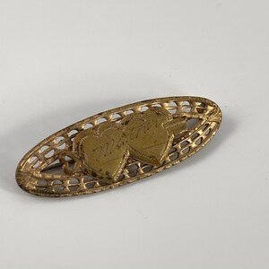 Vintage Goldtone Mother in Hearts Pin/Brooch/Lapel Pin