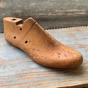 Vintage Wooden Shoe from Cobblers Shoemaker Foot Mold