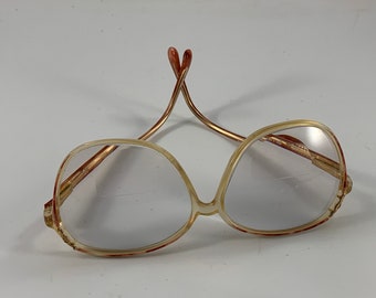 Vintage 1980's Era Ladies' Prescription Bifocal Round Eyeglasses
