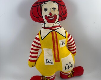 Vintage Ronald Mcdonald Stuffed Doll - Etsy