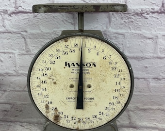 Vintage Hanson Utility Kitchen Scale Industrial Farmhouse