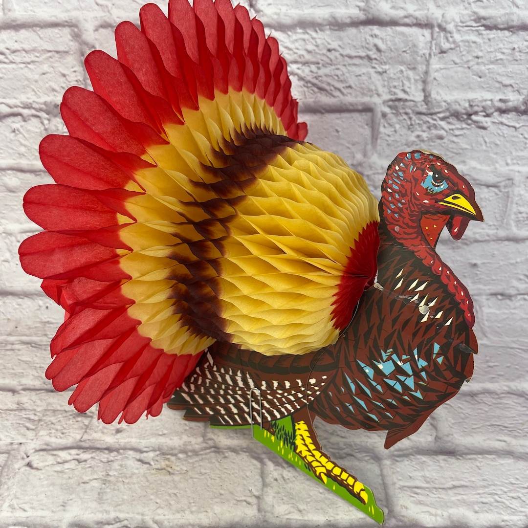 4-Pack Large Thanksgiving Honeycomb Centerpieces - Turkey & Pumpkin Standing Decor For Fall Harvest Tables - View #4