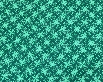 Over 2 Yards of Green Kaleidoscope Print Cotton Fabric from SSI