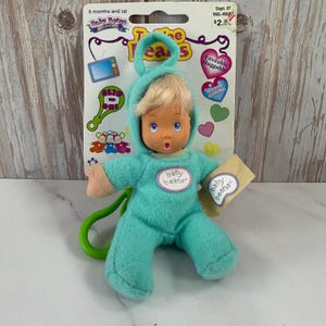 Vintage Baby Beans TeeVee Beans Clip Auf Kleine Puppe Original Karte