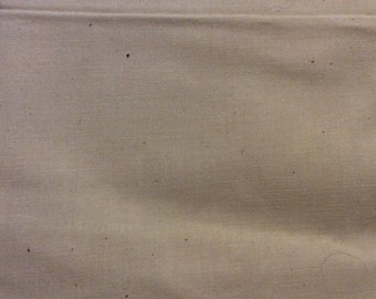 5 1/2 Yards of Vintage Off White Cotton Fabric (Plus a Large Remnant Piece of Same)