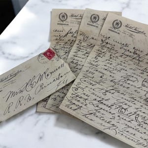 Papelería antigua vintage de 1914 del Hotel Kingdon, Kentucky, carta manuscrita