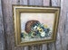 Antique/Vintage 1920's Era Gesso Framed Tinted Charcoals Pansies (Pansy) Picture 