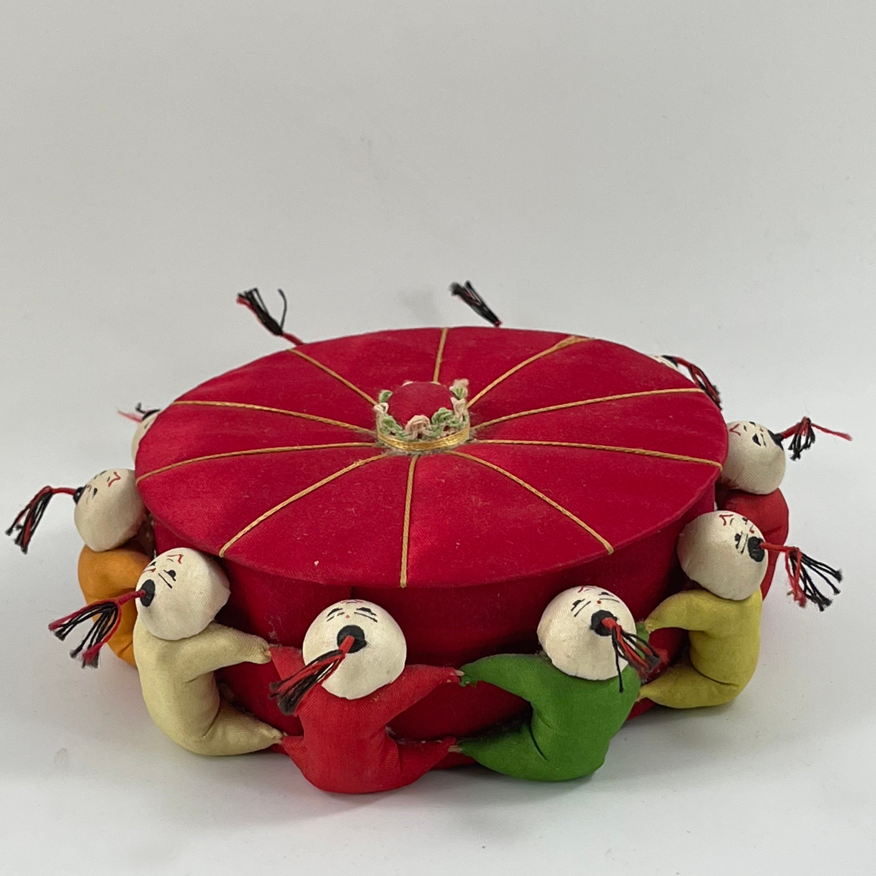 Vintage Satin Chinese Trinket Box, Sewing Box - Etsy
