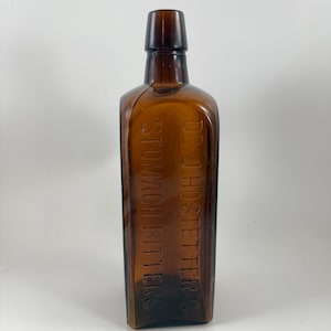 Vintage Antique Amber Glass Dr Hostetter’s Stomach BITTERS Bottle