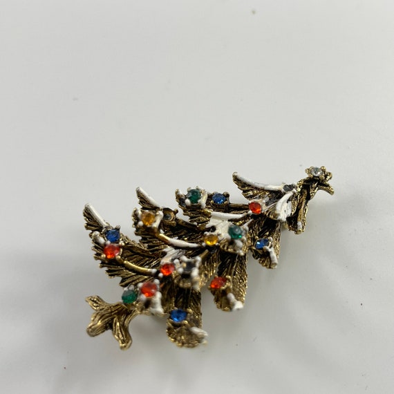 Vintage Designer Signed ART Christmas Tree Brooch… - image 6