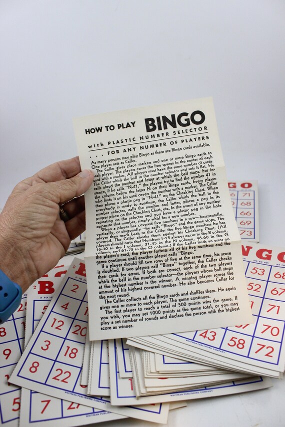 Vintage Deluxe Bingo Set in Original Box From Whitman Publishing