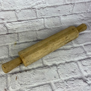 Vintage Wooden One Piece Wood Rolling Pin