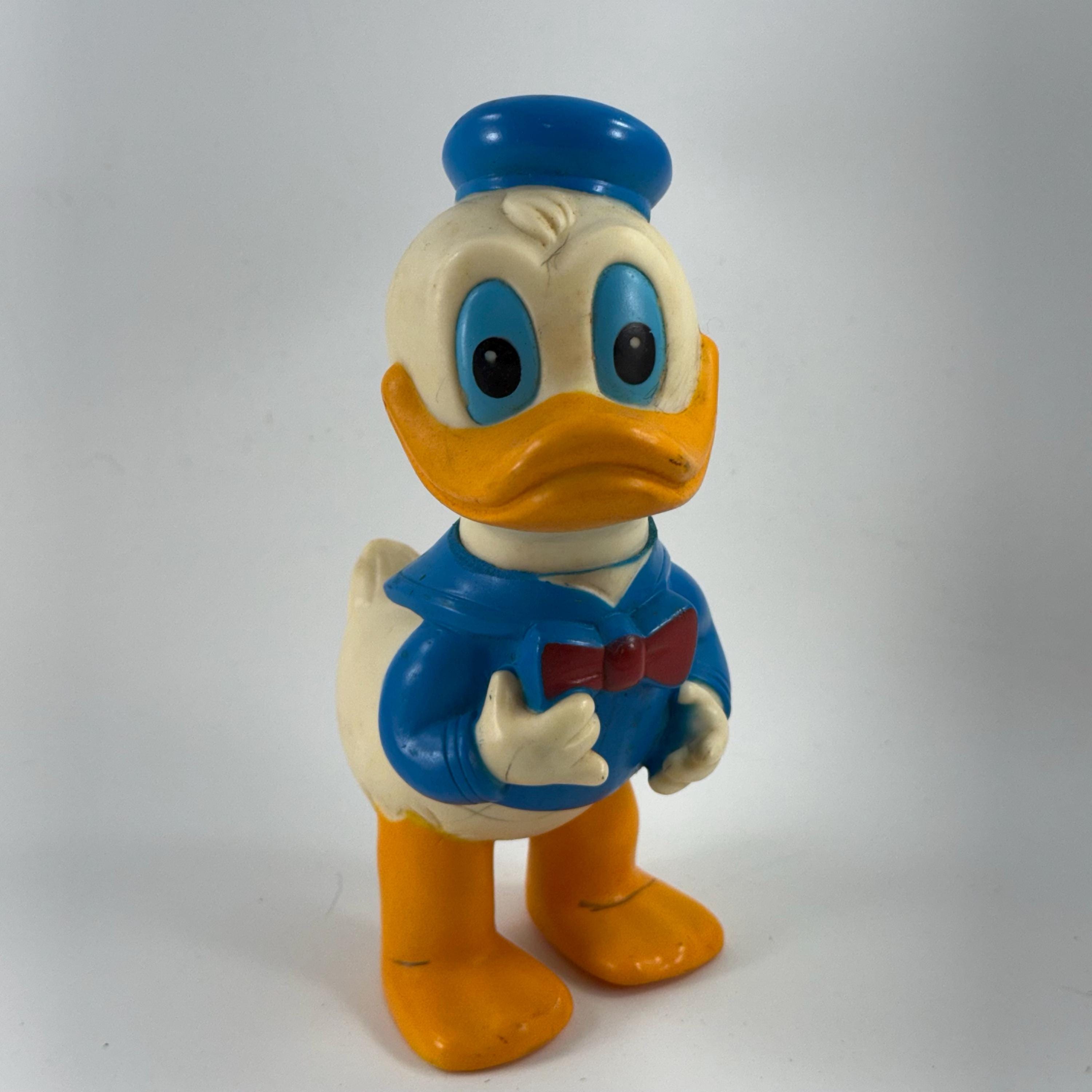 Vintage Donald Duck Hard Plastic Toy From Walt Disney Productions