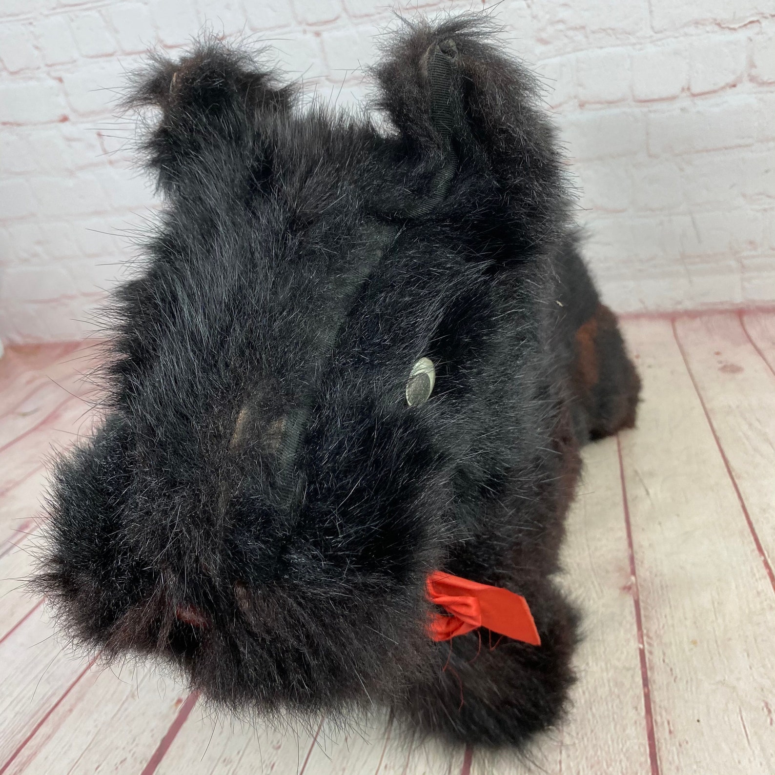 Vintage 1940’s Era Large Straw Stuffed Black Scottish Terrier Scotty ...