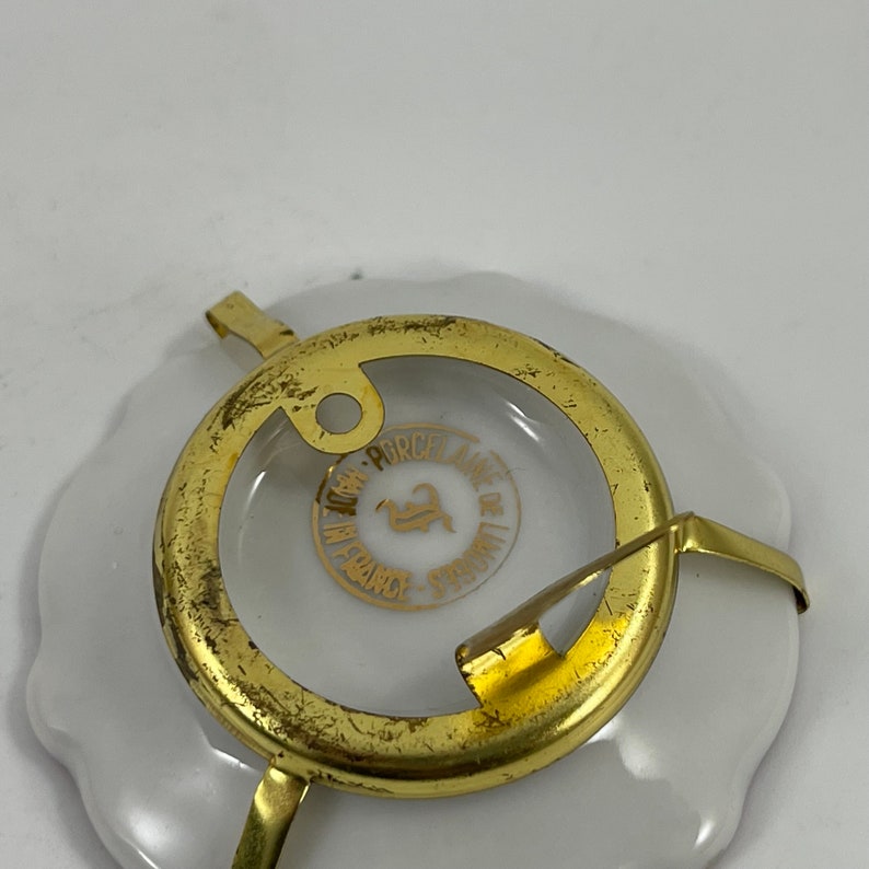 Pendentif Coeur Ancien En Porcelaine De Limoges - Vintage - Très Bon état - Occasion