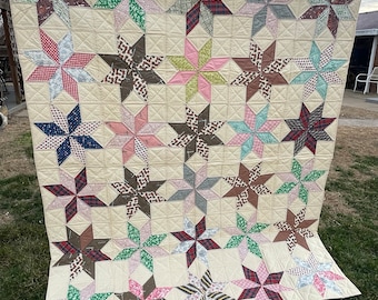 Vintage Beautiful Star Pattern Kentucky Made Quilt