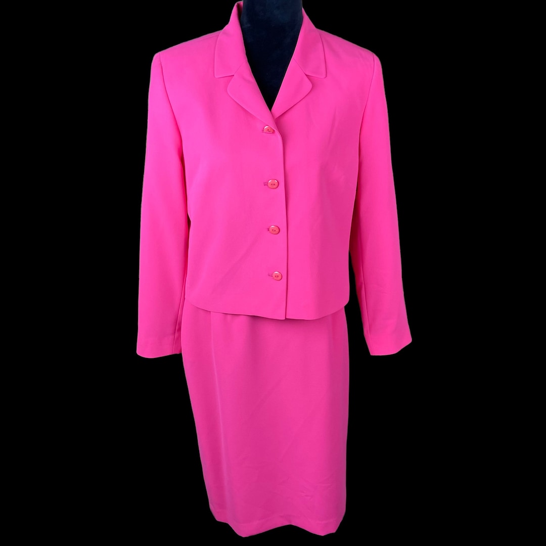 Vintage 1990s Era Ladies Fuchsia Polyester Pendleton Size 10 Suit ...