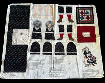 Vintage VIP Cranston Print Works Granny and Her Quilt Doll & Quilt to Sew and Stuff