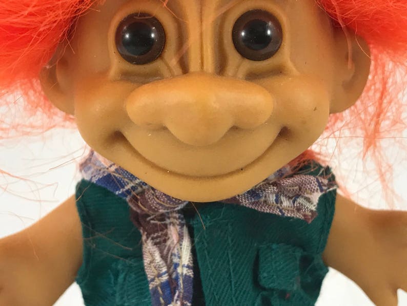 Vintage Orange Haired Cowgirl Troll Doll | Etsy