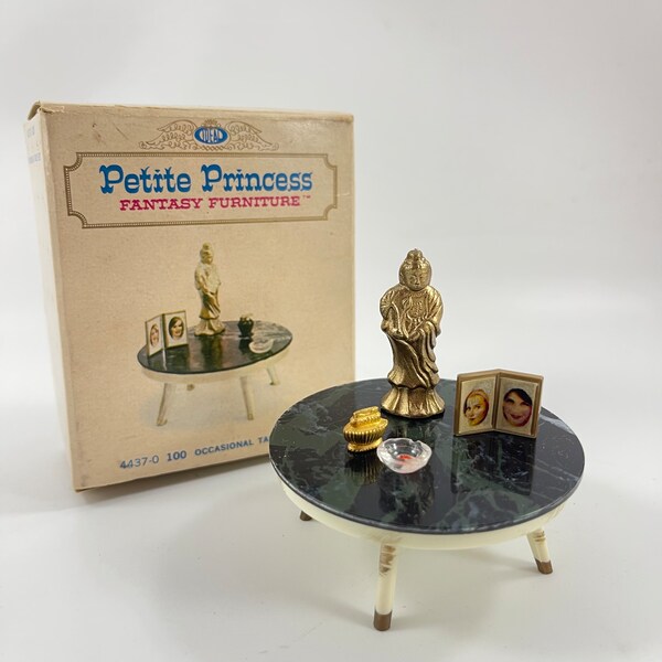 Vintage IDEAL Petite Princess Fantasy Furniture Doll House Furniture Occasional Table Set 4437-0 100