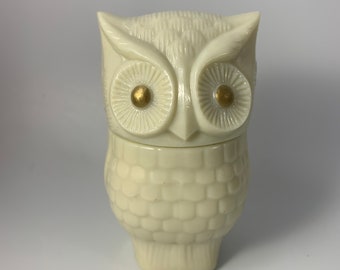 Vintage Avon Owl Glass Lotion Container