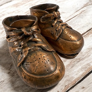Pair of Vintage Bronzed Baby Shoes