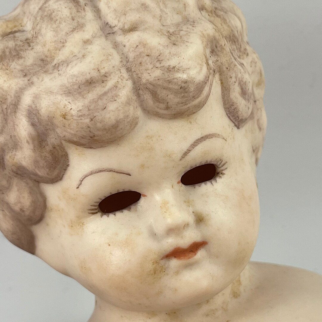 Vintage Bisque Lady Doll Head and Shoulders for Doll Making Etsy