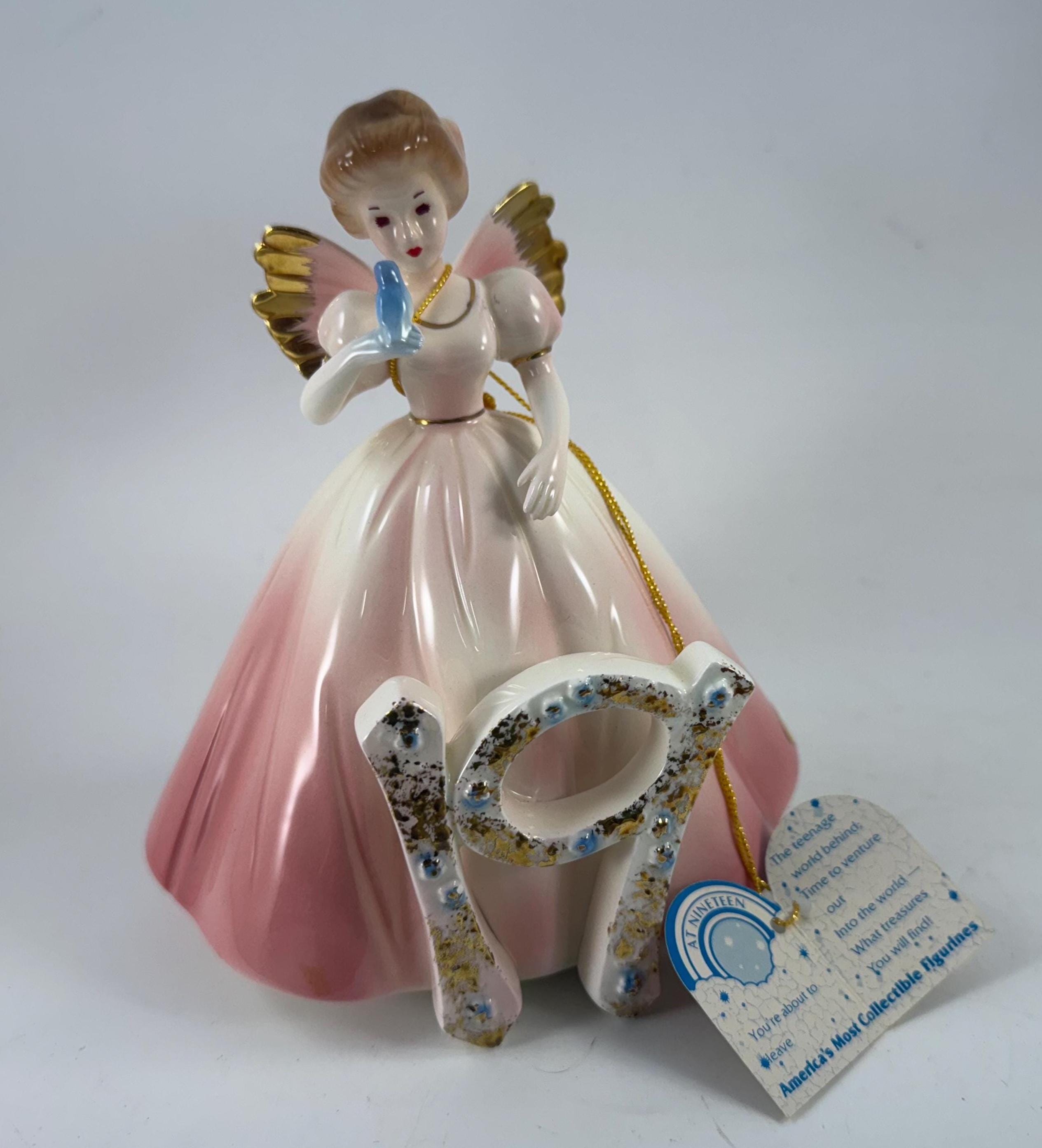 joseph 90年代　made in ITALY Vintage Josef Original NINETEENTH Birthday Angel Figurine 19 Years