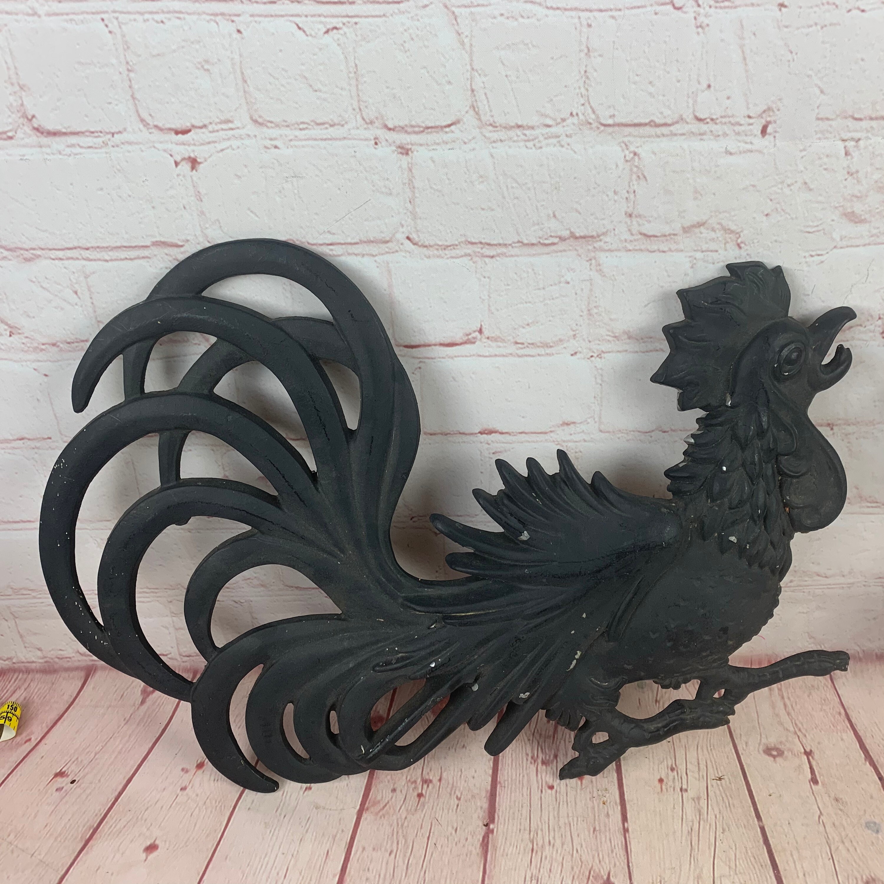 Vintage Homco Home Interior Black Metal Hahn Huhn Wandbehänge | Etsy