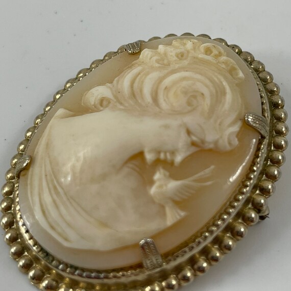 Beautiful Vintage Antique Gold Filled Shell Cameo… - image 9