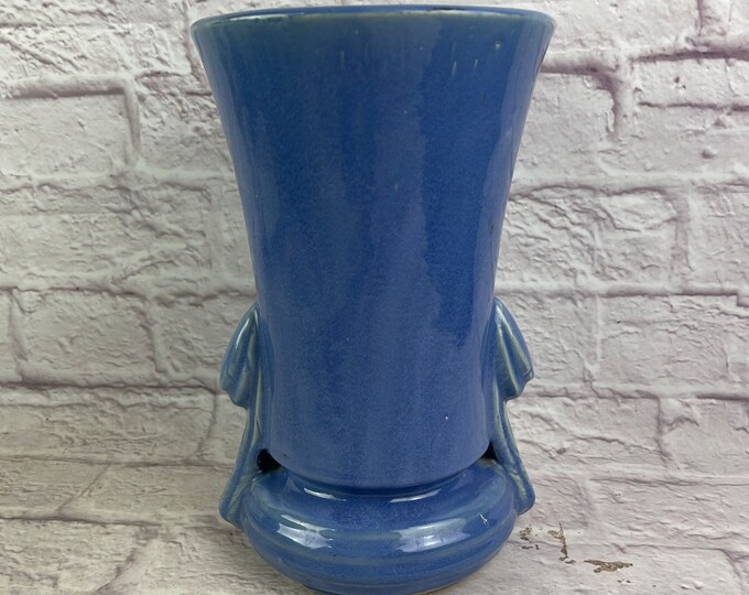 Beautiful Vintage Blue Pottery Vase Etsy