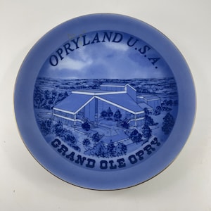 Vintage Opryland USA Grand Ole Opry Blue Souvenir Collector Plate