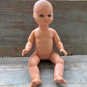 Vintage Baby Doll with Molded Hair Moveable Arms and Legs