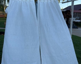 Pair of Vintage White Fiberglass Curtain Panels With Pinch Pleats