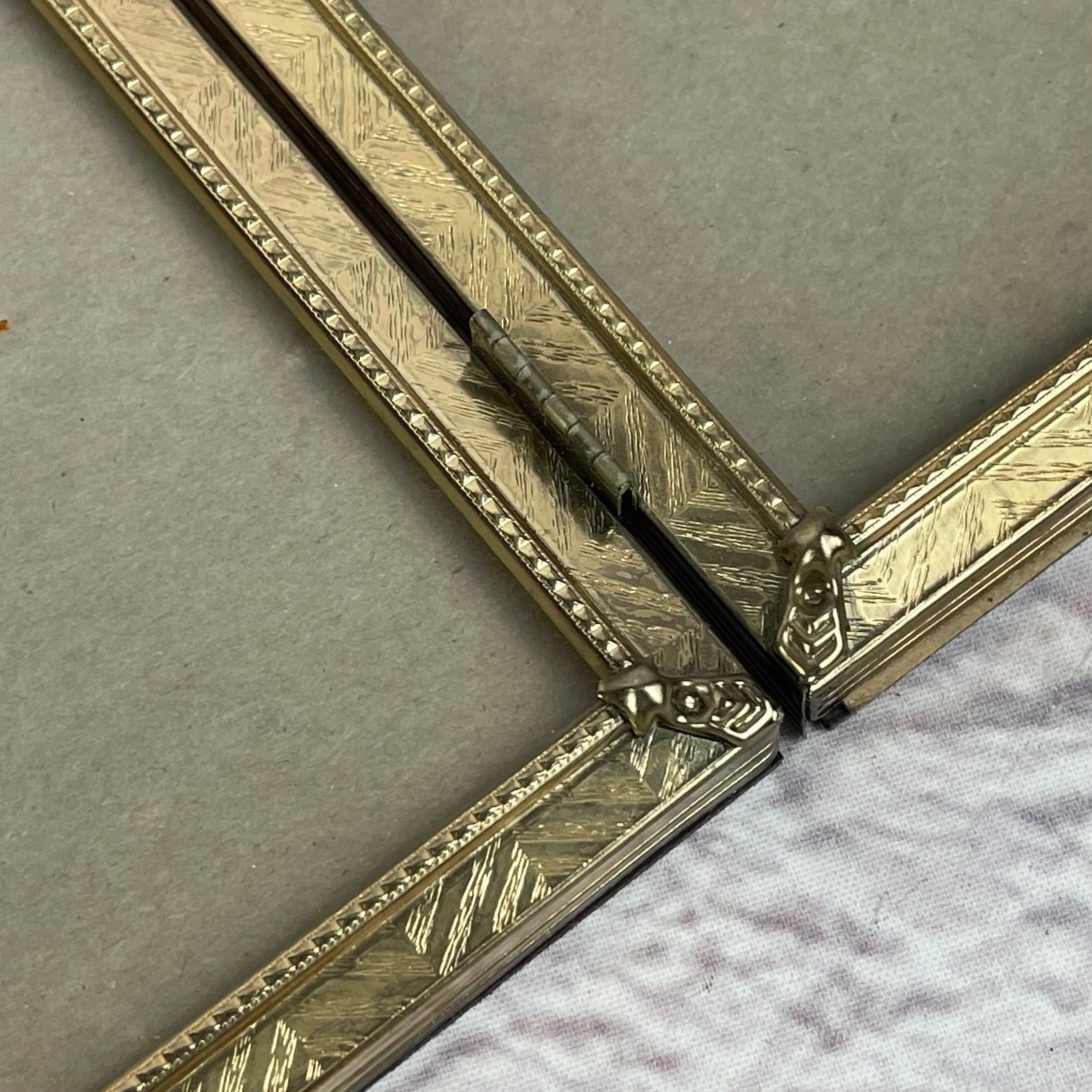 Vintage Goldtone Metal 8 X 10 Bifold Hinged Picture Frames - Etsy