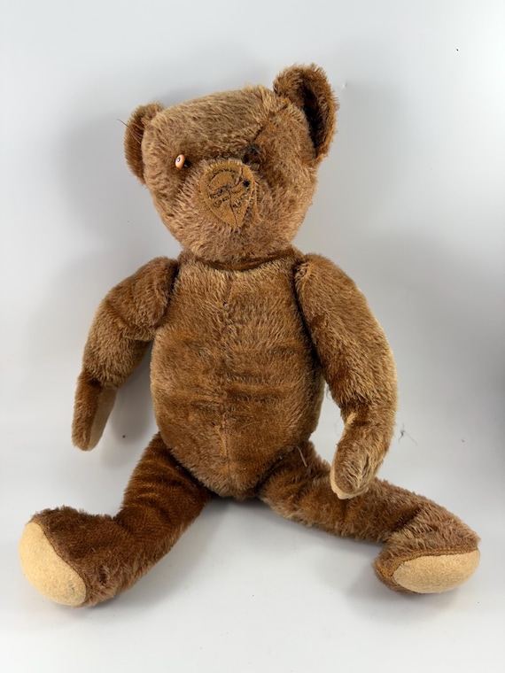 【中古】 Antique　Teddy　Bear新装版 Antique Vintage Golden Mohair Jointed Well Loved Teddy Bear - Etsy