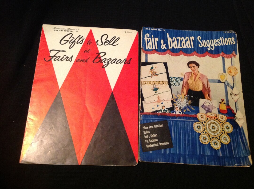 TWO Vintage 1950's Era Crochet Pattern/instructional Booklets (fair and ...