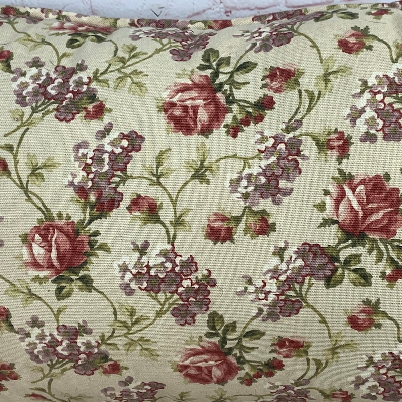Vintage 1990/'s WAVERLY Pink and Purple Floral Decorative Pillow