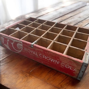 Vintage RC Royal Crown COLA Wooden Soda Crate Case Wood Tray - Etsy