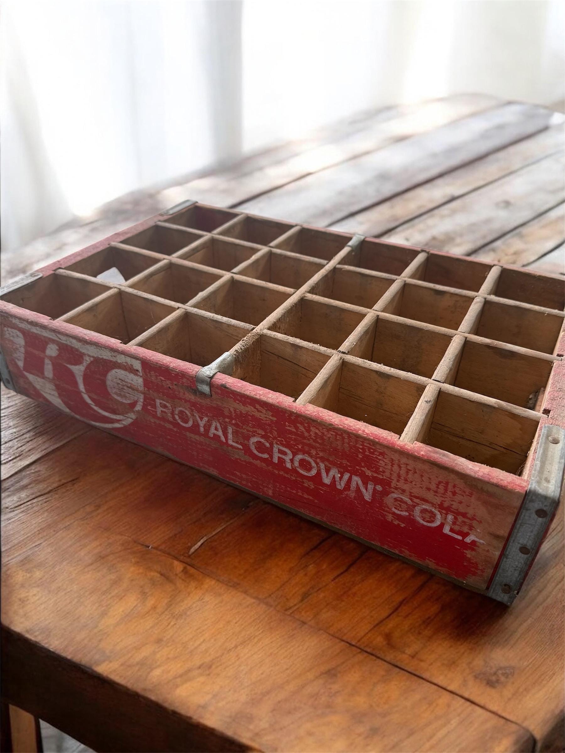 Vintage RC Royal Crown COLA Wooden Soda Crate Case Wood Tray - Etsy