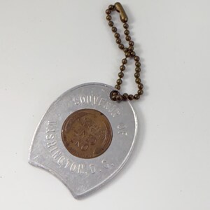 Vintage Encased Penny Good Luck Key Chain Souvenir Washington, DC - Etsy