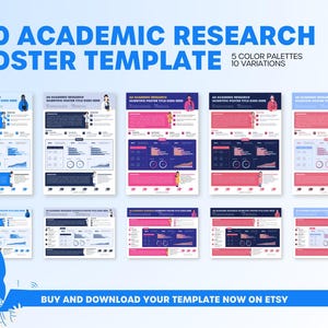 A0 Academic Research Poster Template | Editable in PowerPoint and Canva | Scientific Poster in Landscape and Portrait