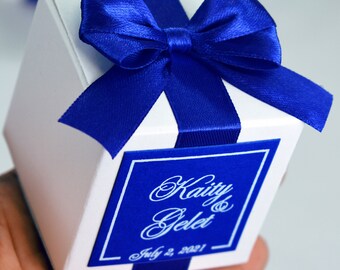 Nastro Di Raso Blu 20mm X 22m Per Pacchetti Regalo E Fai Da Te | Blu Navy Per Decorazioni Feste E Matrimoni