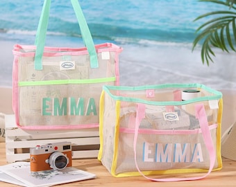 Personalized Beach Tote Bag, Custom Girls Trip Bag, Bachelorette Party Gift bag, Summer Pool Bag, Bridesmaid Beach Tote Bags