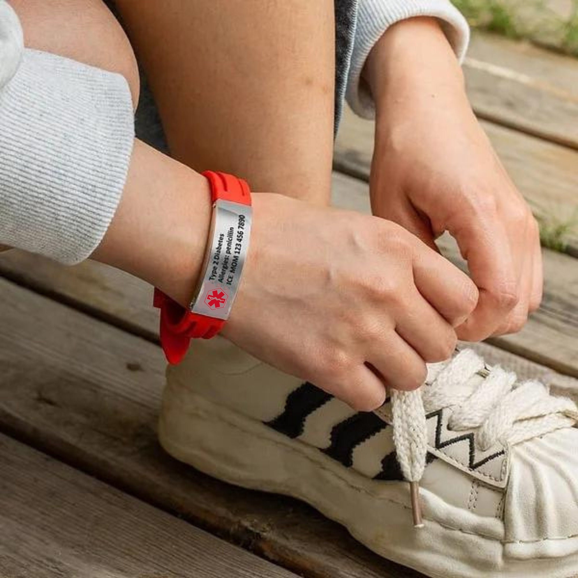 5-Pack Diabetes Type 2 Silicone Medical Alert Bracelets – Durable, Colorful & Easy To Wear