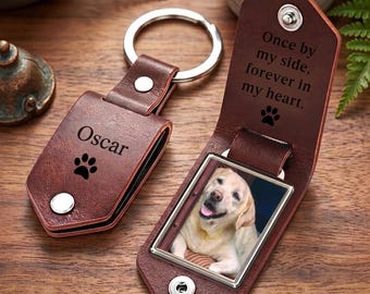 Personalized Keychain with Photo, Pet Memorial Keychain, Pet Loss Gift, Pet Memorial Gift, Dog Remembrance Gift, Gift for Dog Lover