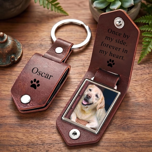 Personalized Keychain with Photo, Pet Memorial Keychain, Pet Loss Gift, Pet Memorial Gift, Dog Remembrance Gift, Gift for Dog Lover