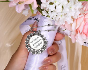 Personalised Wedding Bouquet Charm Brooch Something Old Pendant Charm Custom Made Keepsake Gift Bridesmaid Flower Girl Maid of Honour