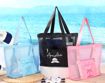 Personalized Beach Tote Bag, Custom Girls Trip Bag, Bachelorette Party Gift bag, Summer Pool Bag, Bridesmaid Beach Bags