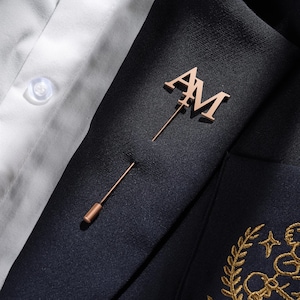 Custom initial brooch initial lapel pins Monogram Dress Brooch Name Brooch Personalized brooch For Wedding Birthday Gift Bridesmaid Gift